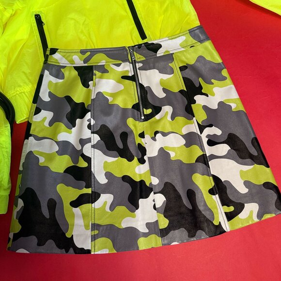 3-Piece Teen Street Style Outfit Bundle – Upcycled Jacket, Skirt, and Bag - Picture 7 of 10